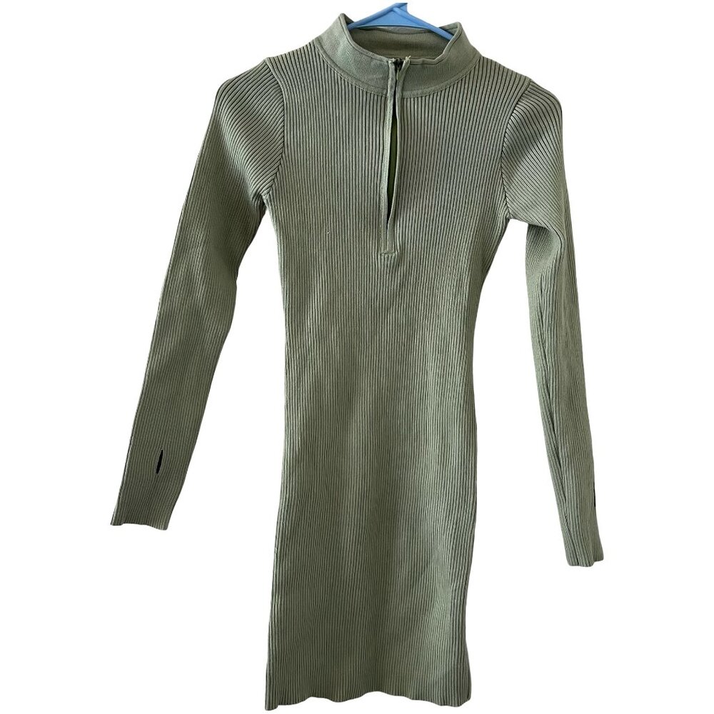 Princess Polly Ribbed Long Sleeve Mini Dress